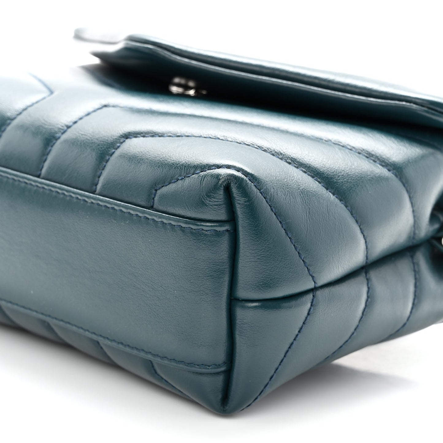 Calfskin Y Quilted Monogram Toy Loulou Satchel Dark Green