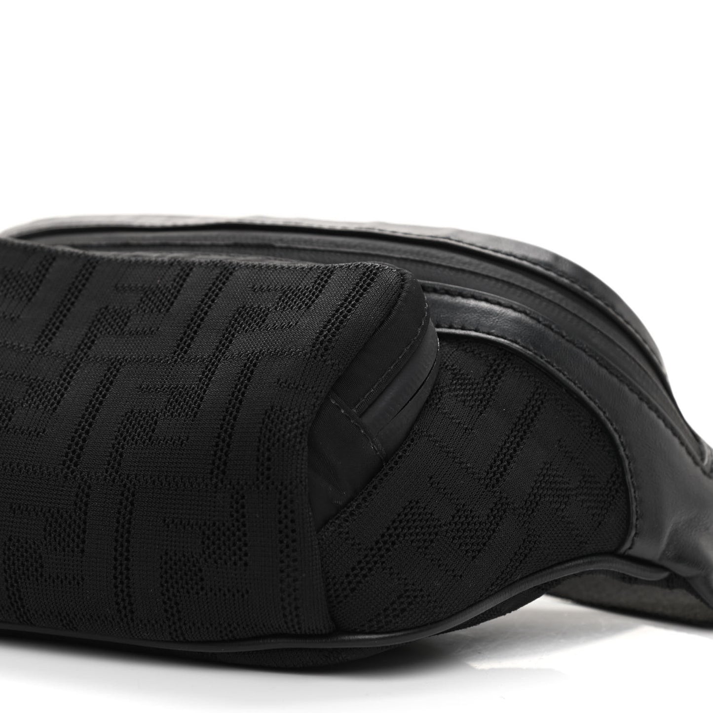 Neoprene Mesh Vitello Grace FF Pocket Belt Bag Black