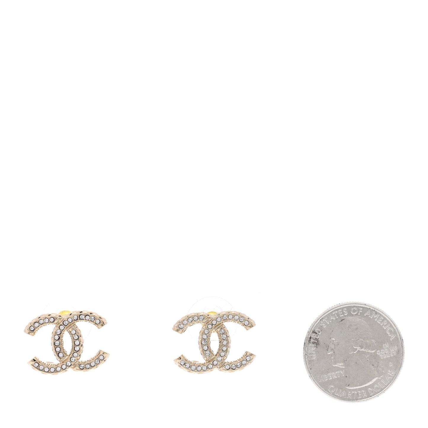 Crystal CC Earrings Gold