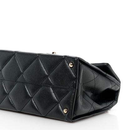 Chanel Caviar Quilted Mini Retro Twist Top Handle Flap Black 12 of 13