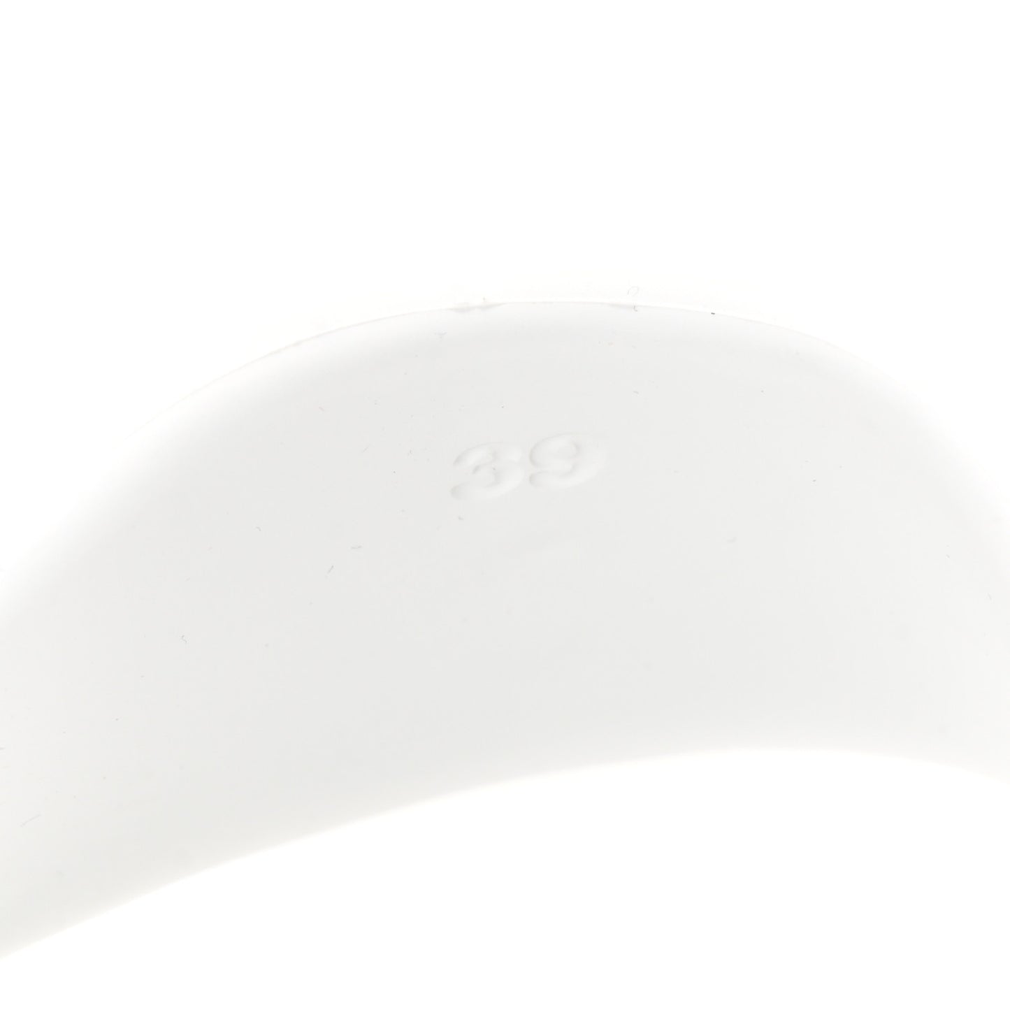 Rubber Embossed Monogram Pool 55 Flat Comfort Mule 39 White