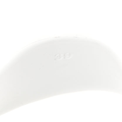 Louis Vuitton Rubber Embossed Monogram Pool 55 Flat Comfort Mule 39 White 8 of 9