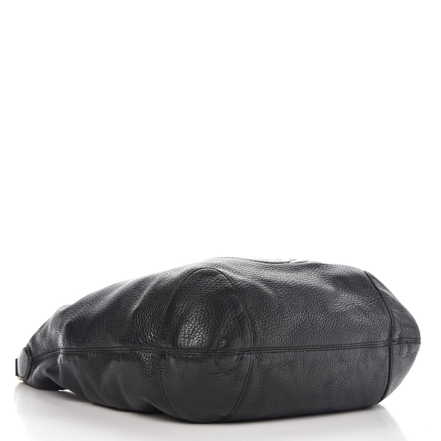 Pebbled Calfskin Medium Soho Chain Hobo Black