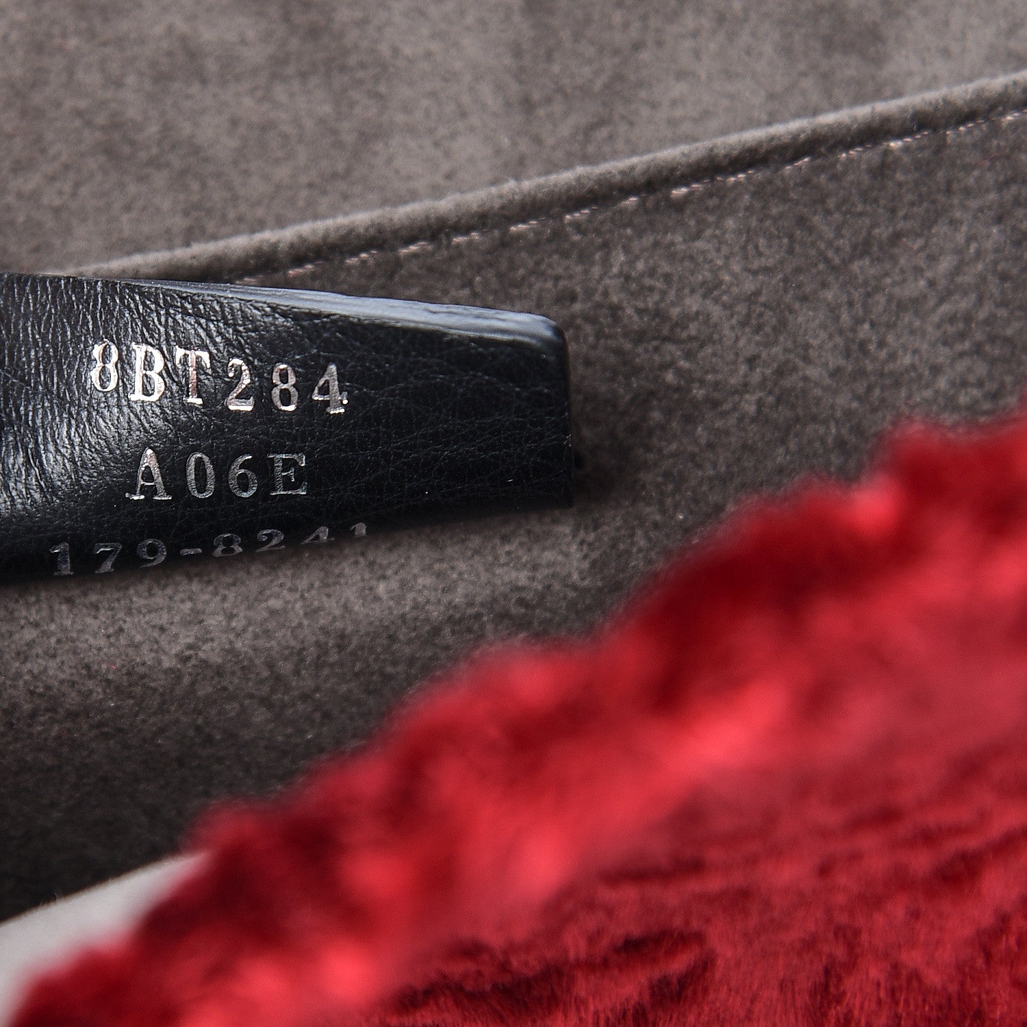 Fendi Velluto Astrakan Vitello Dolce F is Fendi Kan I Shoulder Bag Rosso 7 of 10