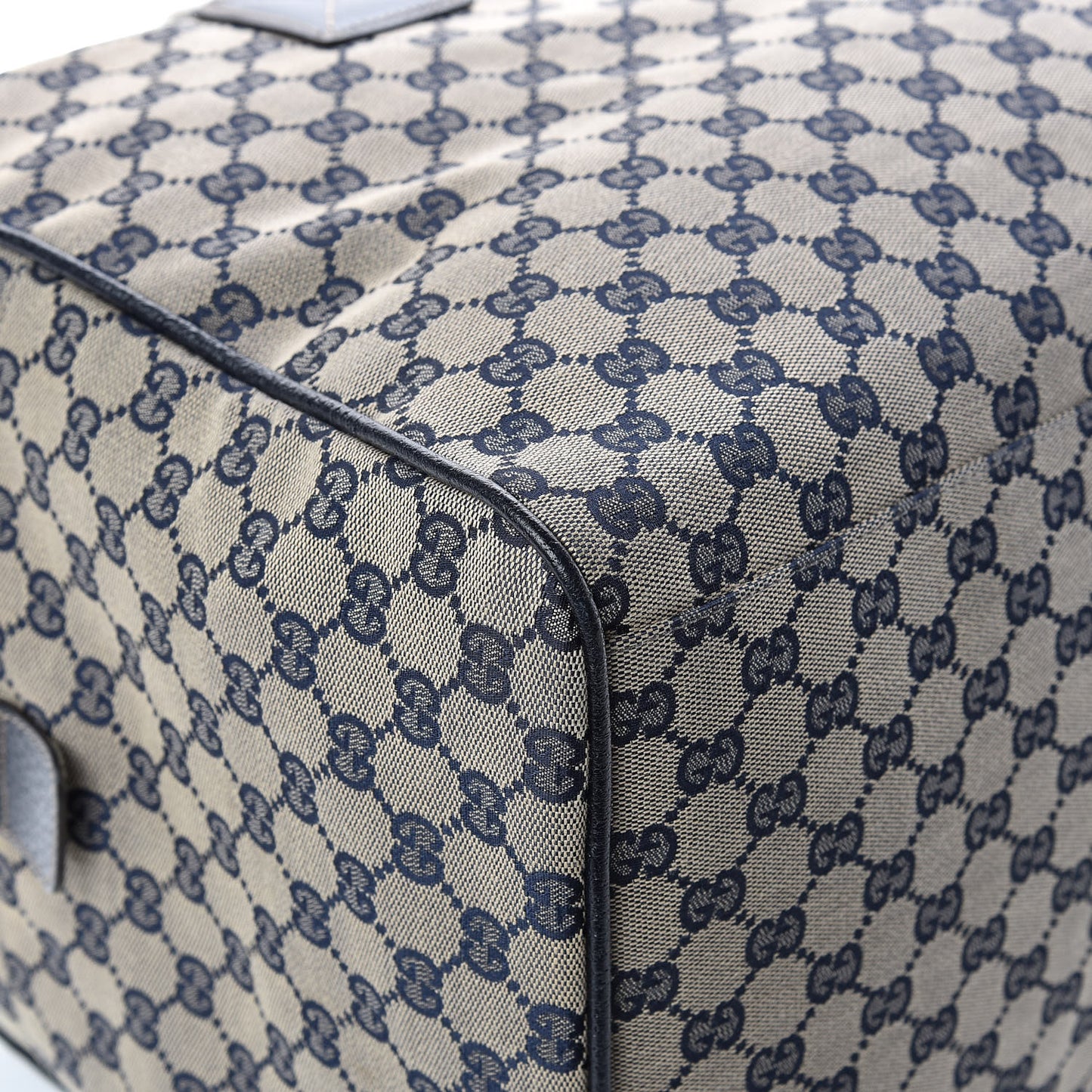 GG Monogram Web Large Collapsible Carry On Duffle Navy