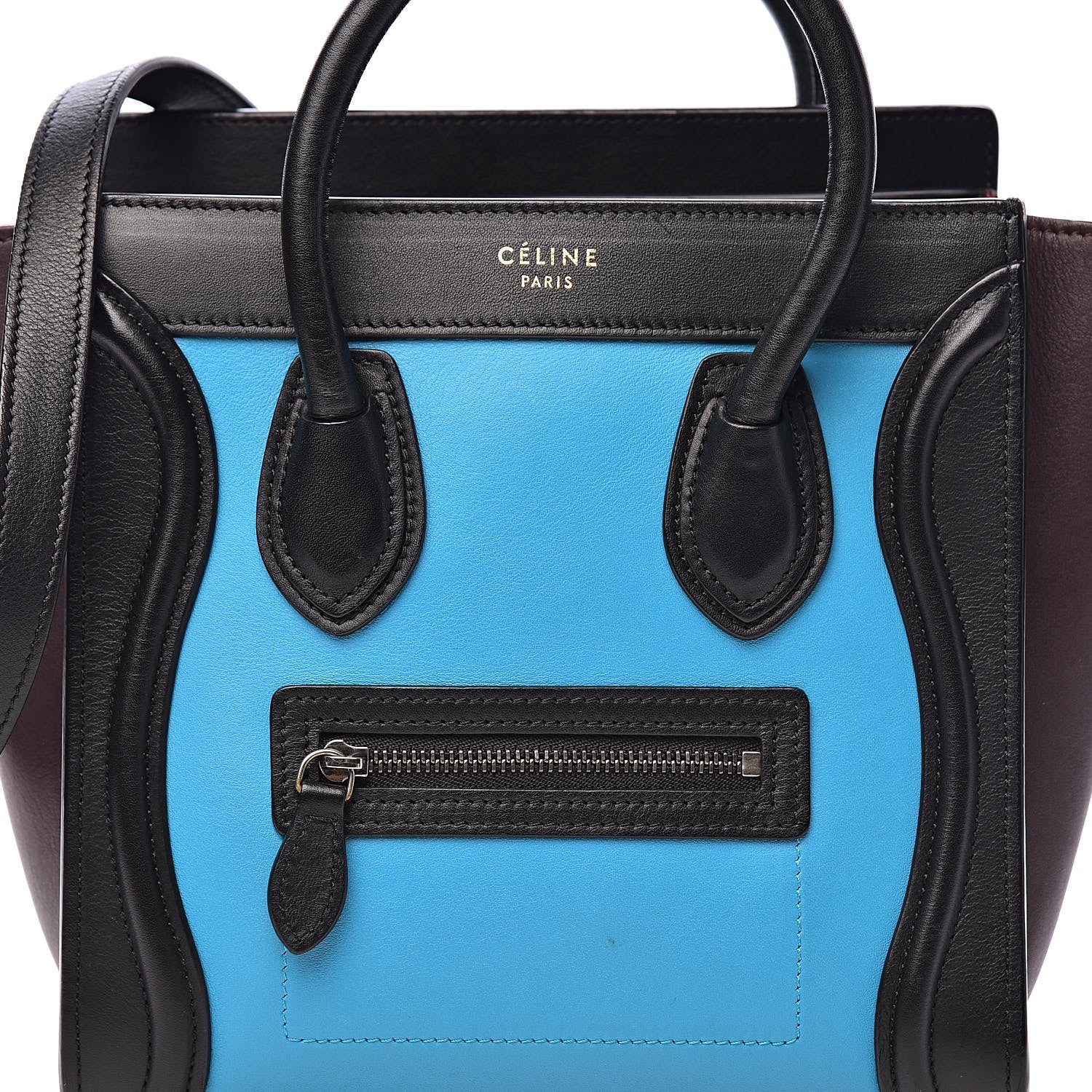 Celine Smooth Calfskin Nano Tri-Color Luggage Turquoise 12 of 12