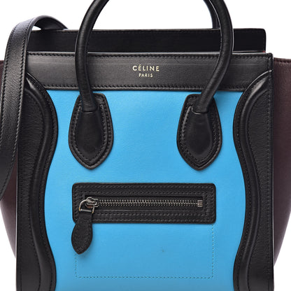 Celine Smooth Calfskin Nano Tri-Color Luggage Turquoise 12 of 12