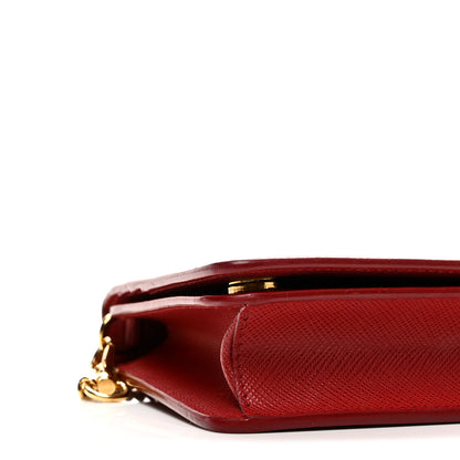 Prada Saffiano Metal Oro Mini Bag Fuoco 8 of 10