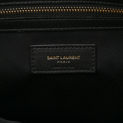 Saint Laurent Canvas All-Over Monogram Cabas Tote Beige Black 6 of 10