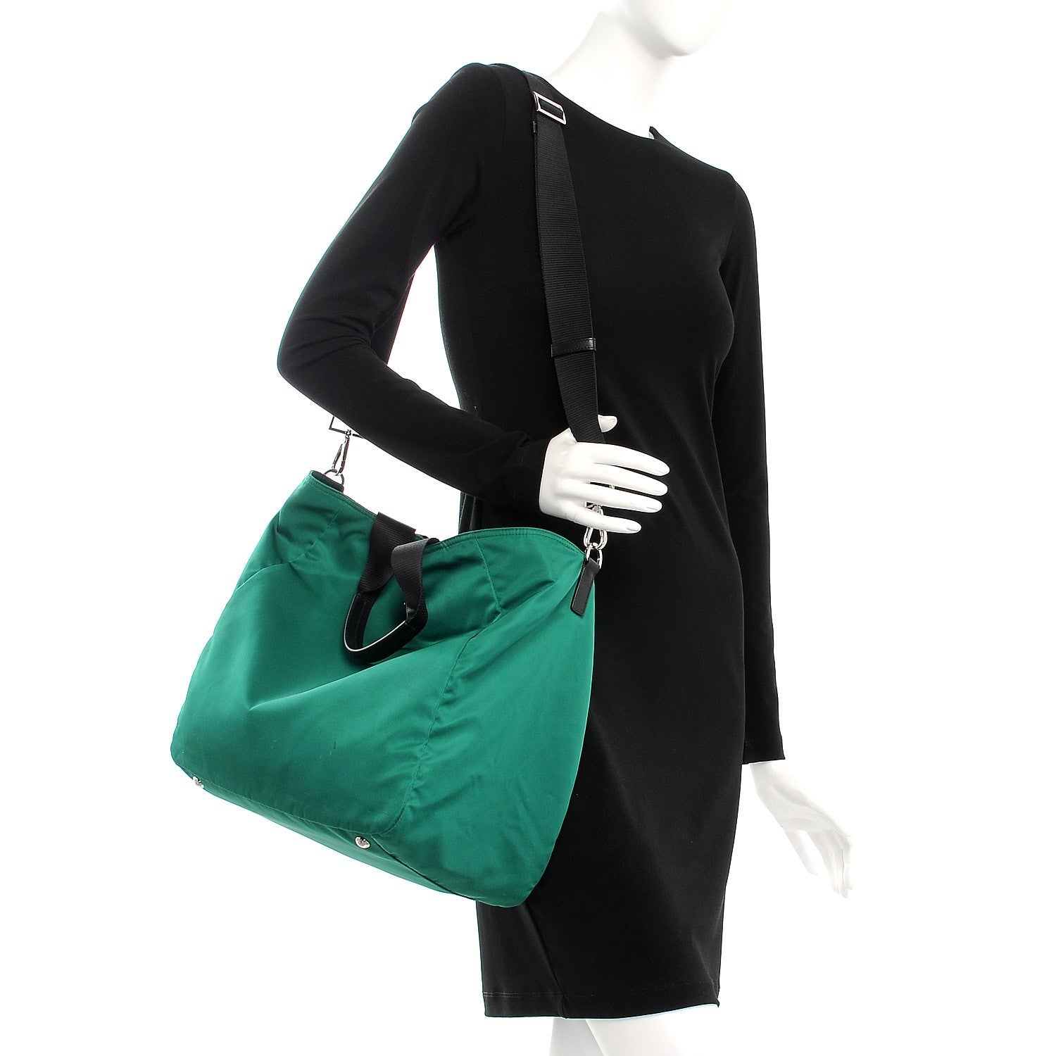 Prada Nylon Vela Tote Black Oleandro 2 of 11