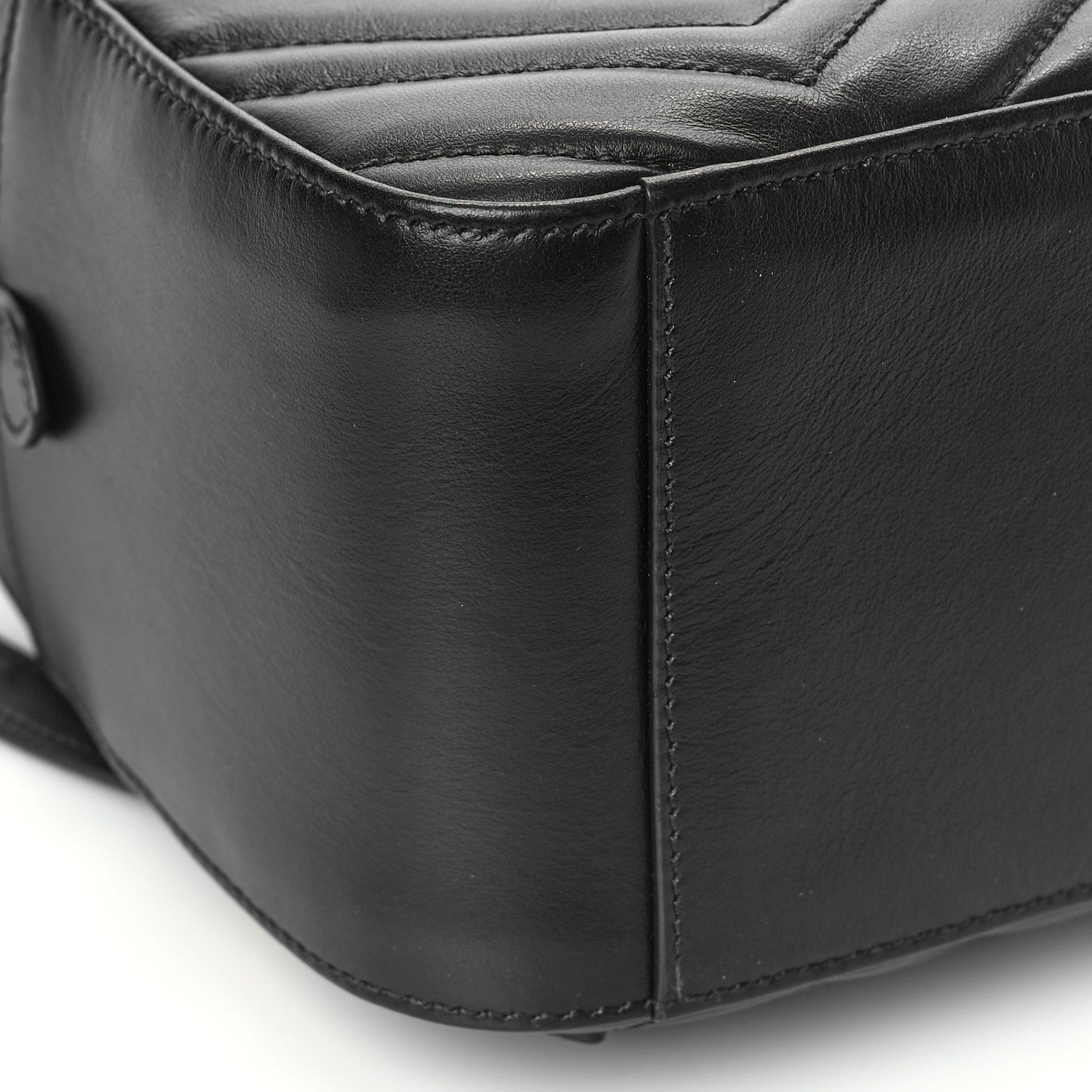 Gucci Calfskin Matelasse GG Marmont Dome Backpack Black 8 of 9