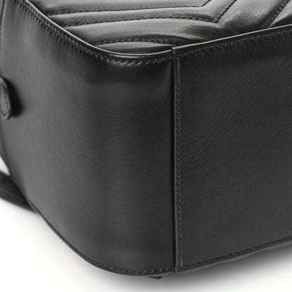 Gucci Calfskin Matelasse GG Marmont Dome Backpack Black 8 of 9