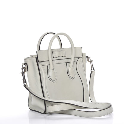 Celine Drummed Calfskin Nano Luggage Lune 3 of 7