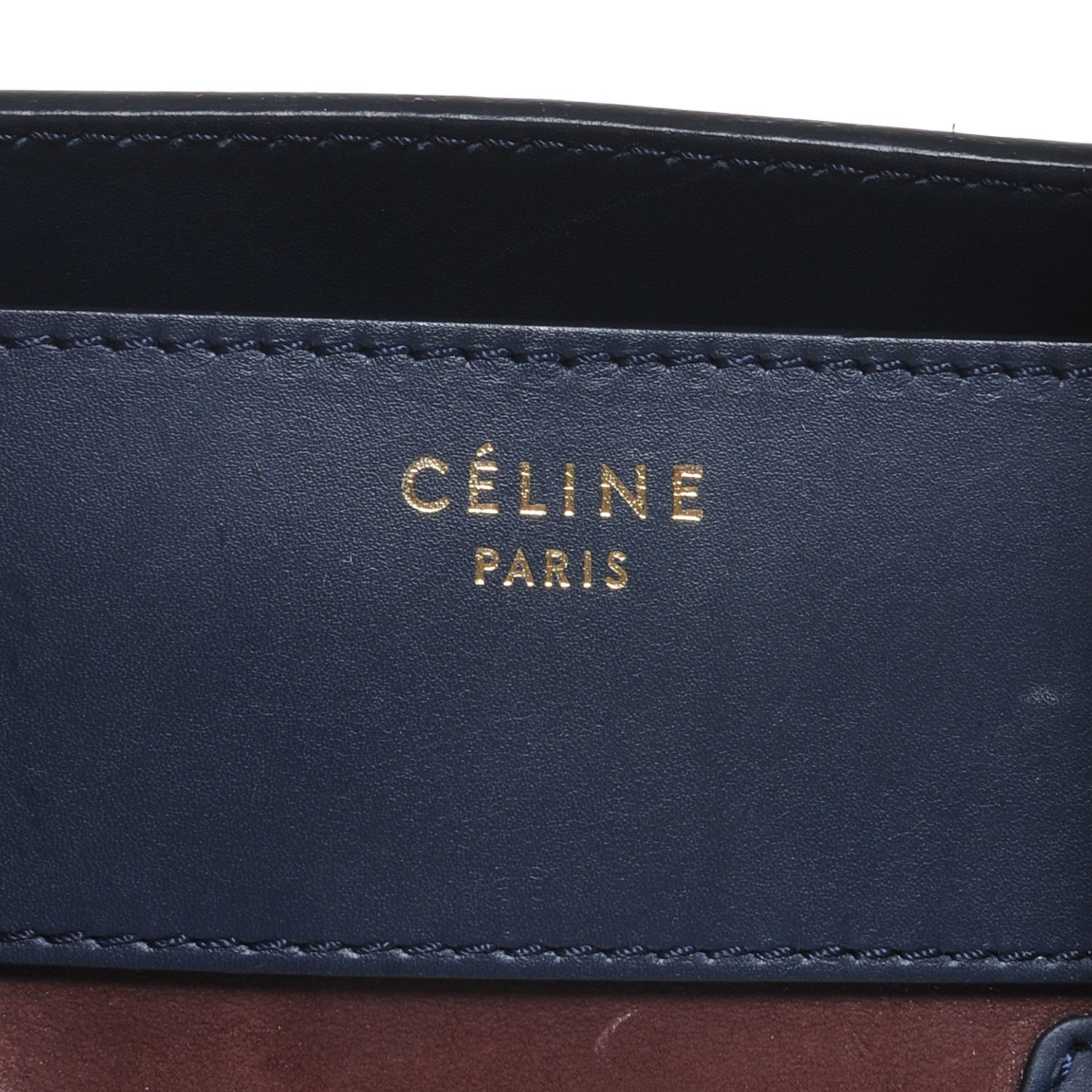 Celine Smooth Calfskin and Nubuck Mini Tri-Color Luggage Marron 5 of 8