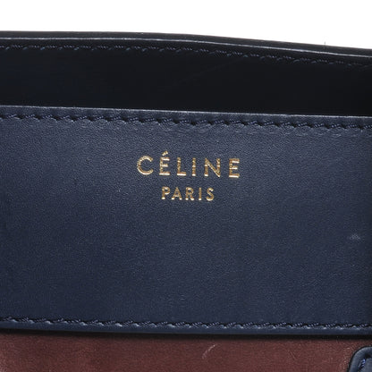 Celine Smooth Calfskin and Nubuck Mini Tri-Color Luggage Marron 5 of 8
