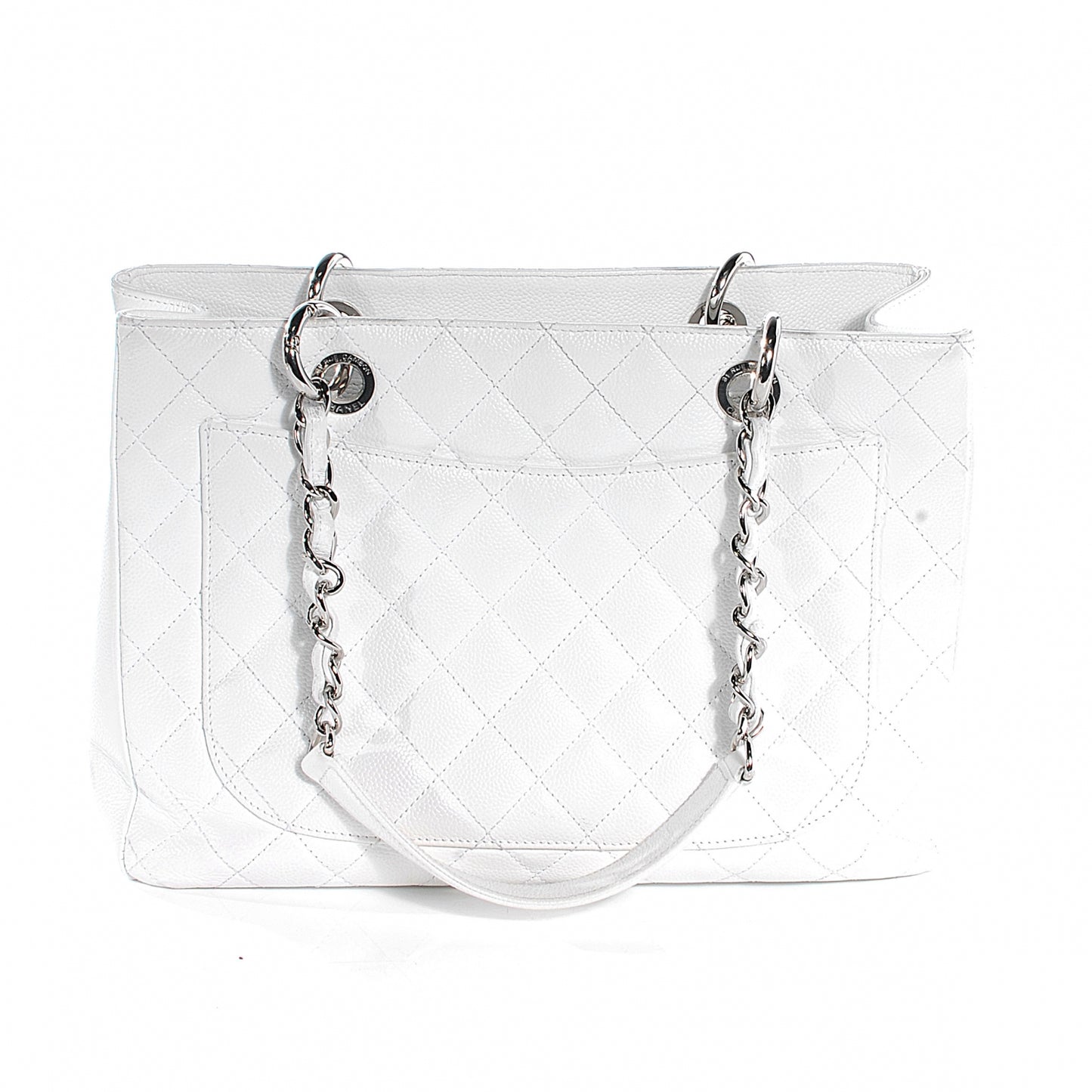 Caviar Grand Shopping Tote GST White