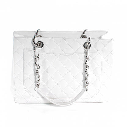 Chanel Caviar Grand Shopping Tote GST White 4 of 9