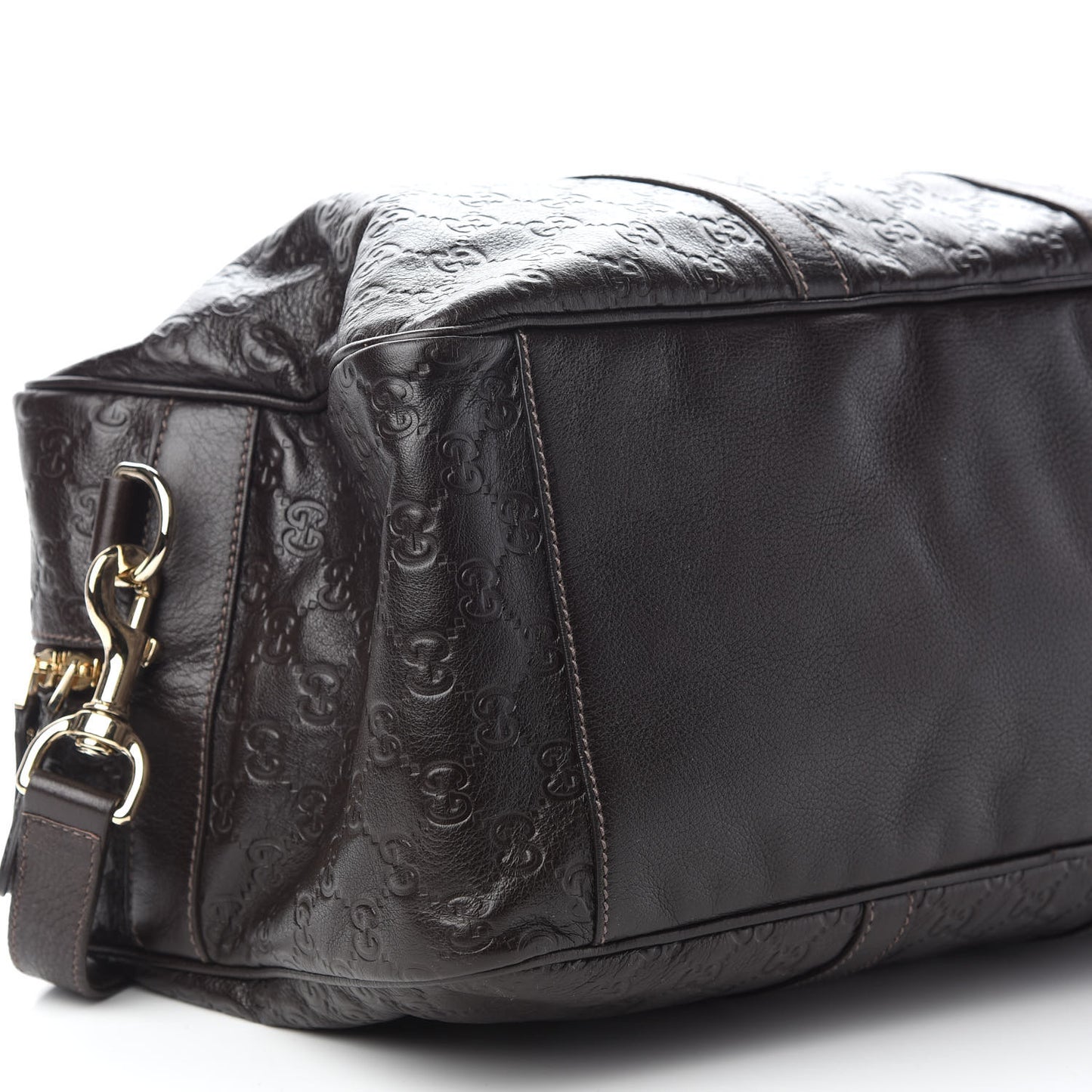 Guccissima Medium Carry On Duffle Dark Brown