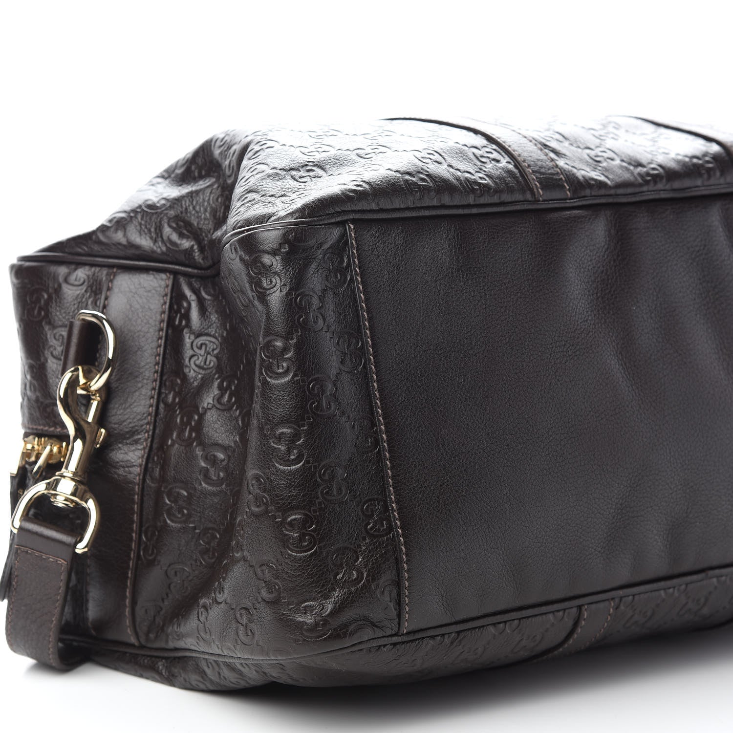 Gucci Guccissima Medium Carry On Duffle Dark Brown 7 of 15