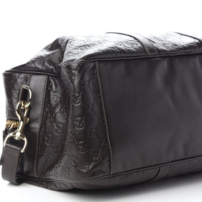 Gucci Guccissima Medium Carry On Duffle Dark Brown 7 of 15