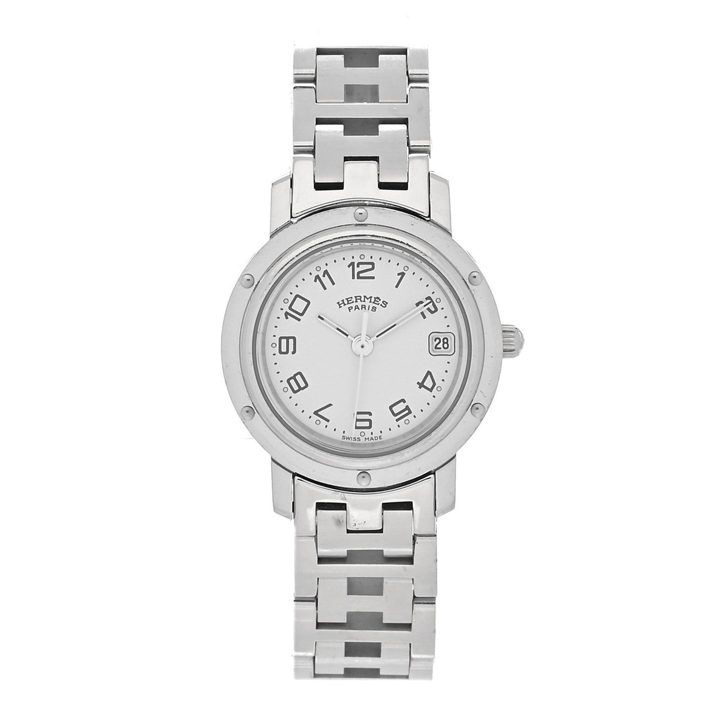 Stainless Steel 24mm Clipper Quartz Watch White