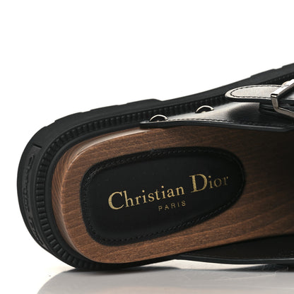 Christian Dior Calfskin Diorquake Buckled Lug Sole 15mm Clogs 38 Black 7 of 8