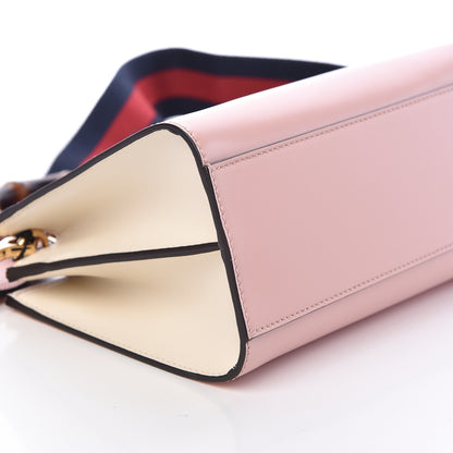 Gucci Nappa Bamboo Web Mini Nymphaea Top Handle Bag Perfect Pink Mystic White 10 of 11