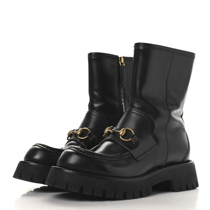 Gucci Cordovan Lux Womens Harald Horsebit 25mm Platform Boots 36 Black 4 of 9