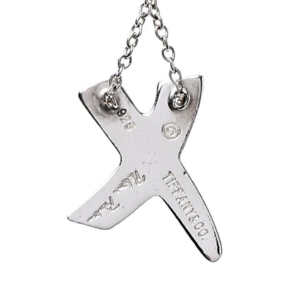 Tiffany Sterling Silver Paloma Picasso Graffiti X Pendant Necklace 7 of 7
