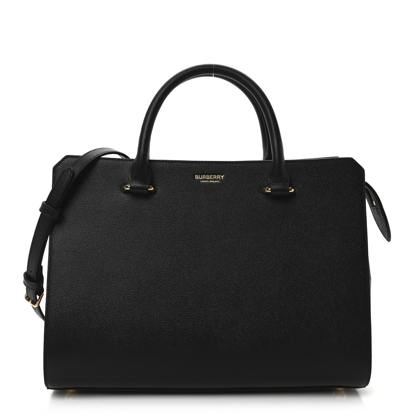 Calfskin Mega Check Small Banwell Tote Black