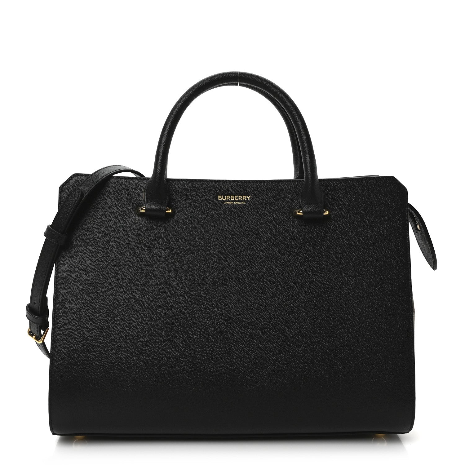 Burberry Calfskin Mega Check Small Banwell Tote Black 1 of 9