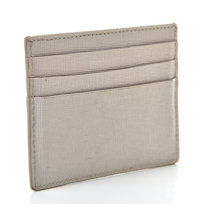 Fendi Vitello Elite Flowerland Card Holder Grigio Polvere 3 of 11