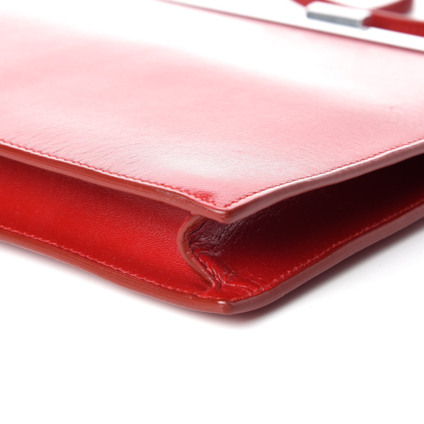 Smooth Calfskin Mini Clasp Bag Pop Red
