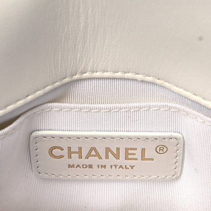 Chanel Lambskin Quilted Side Packs White Black 6 of 11