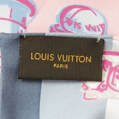 Louis Vuitton Silk Chess Bandeau Blue Ciel 4 of 5