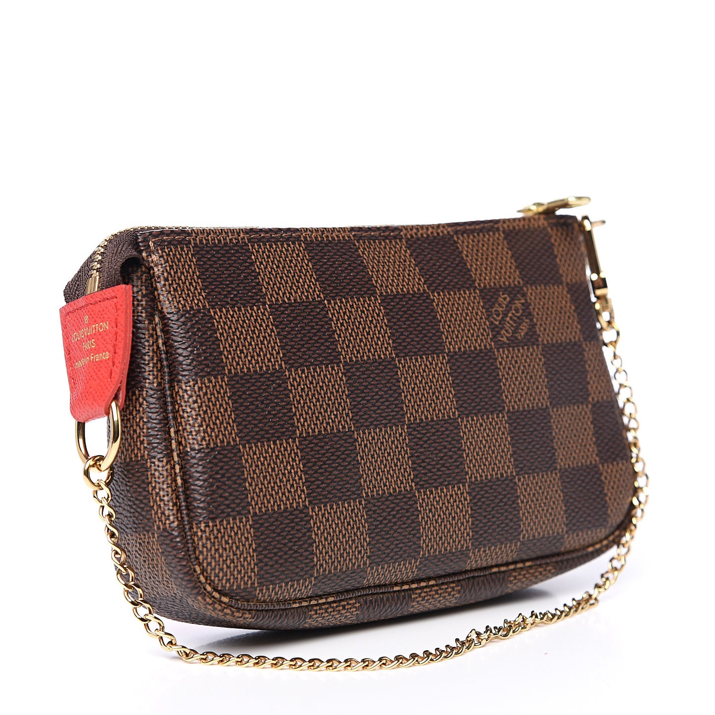 Damier Ebene 2019 Christmas Animation Mini Pochette Accessories Red