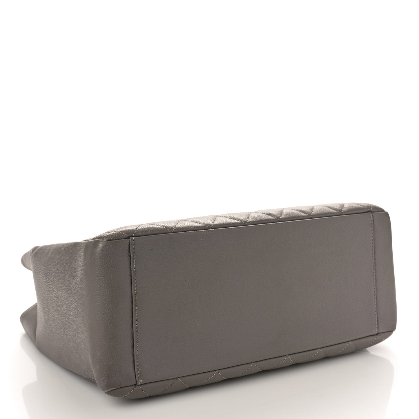 Caviar Quilted Grand Shopping Tote GST Light Grey