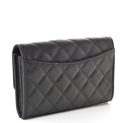 Chanel Caviar Quilted Medium Flap Wallet Black 3 of 9