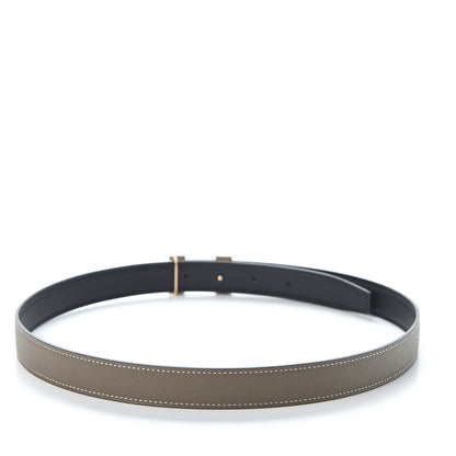 Hermes Swift Epsom 24mm Mini Constance H Belt 75 Black Etoupe 2 of 6