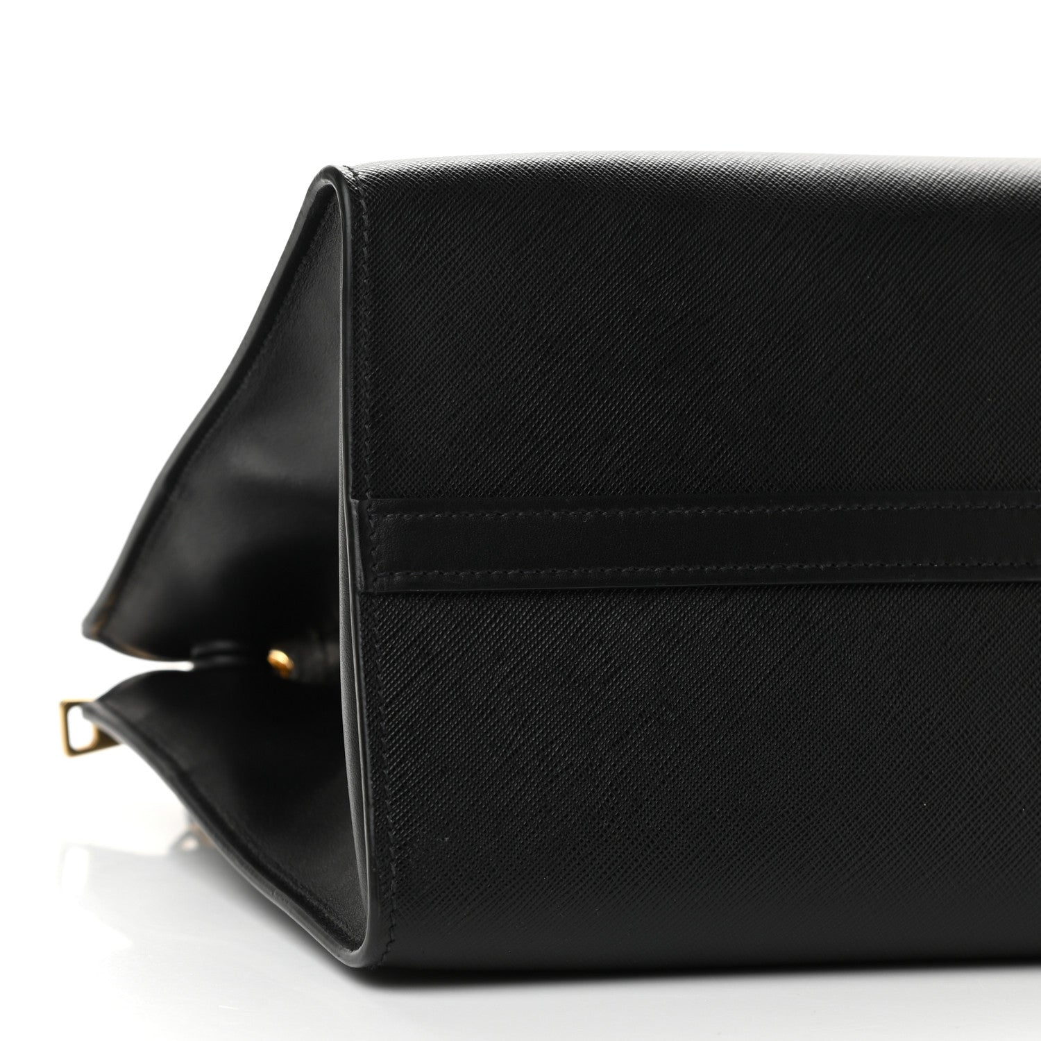 Prada Saffiano City Calfskin Greche Paradigme Bag Black 8 of 10