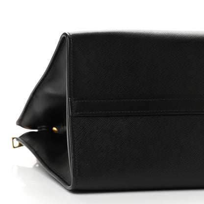 Prada Saffiano City Calfskin Greche Paradigme Bag Black 8 of 10