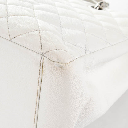 Chanel Caviar Quilted Grand Shopping Tote GST White 8 of 11