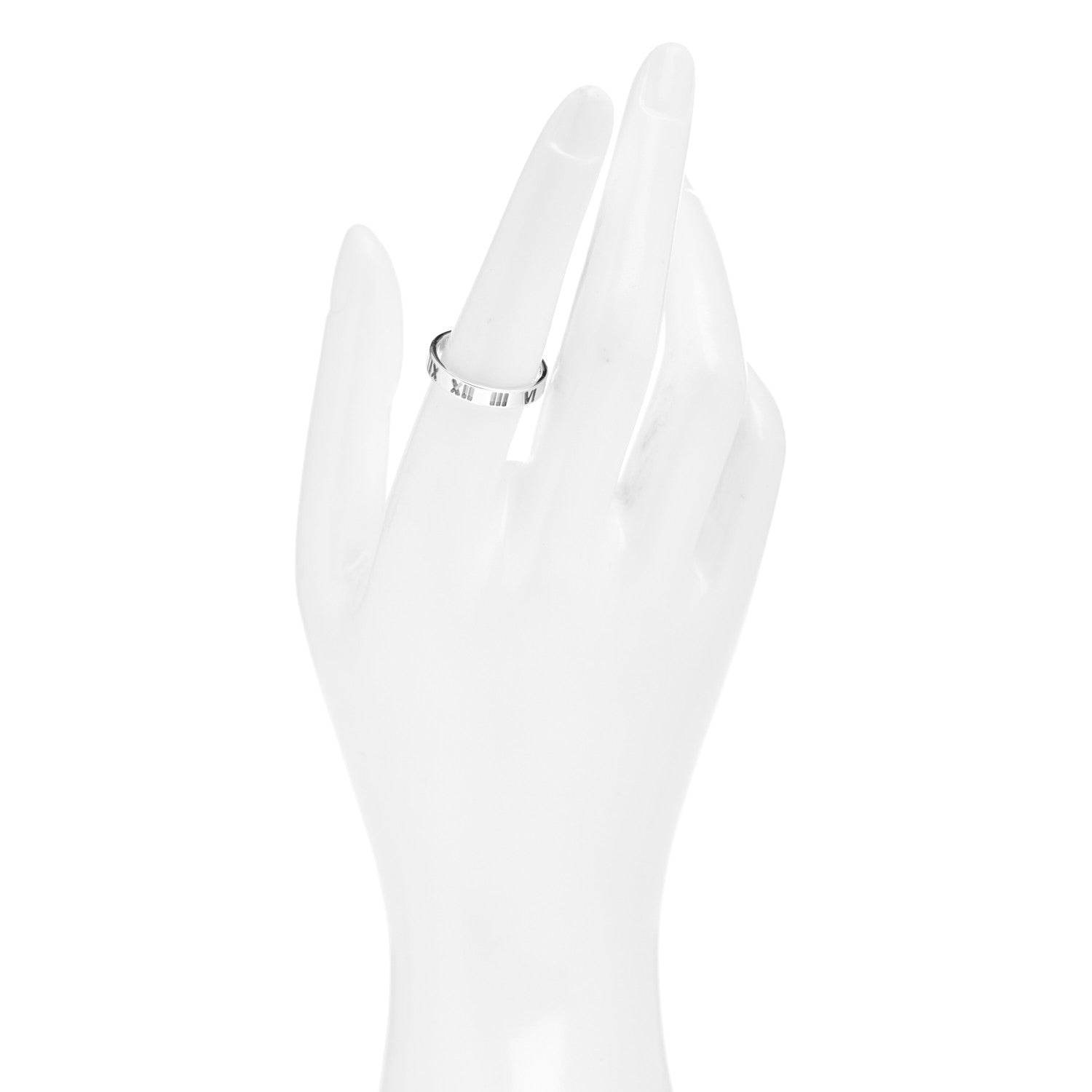 Tiffany Sterling Silver Narrow Atlas Pierced Ring 55 7.25 2 of 4