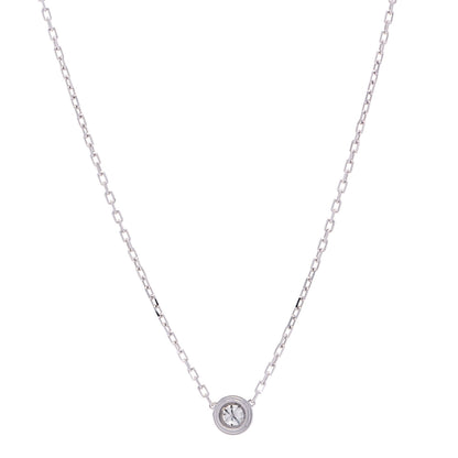 Cartier 18K White Gold Diamond LM D'Amour Pendant Necklace 3 of 4