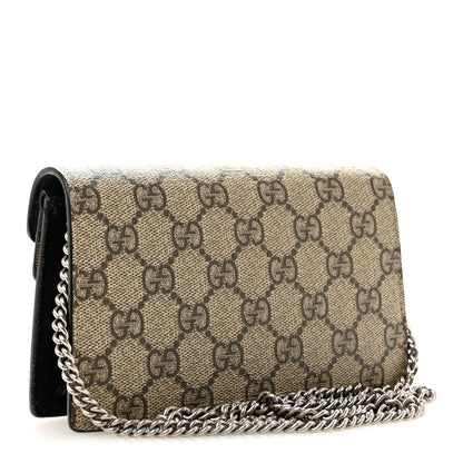 Gucci GG Supreme Monogram Super Mini Dionysus Shoulder Bag Black 3 of 10