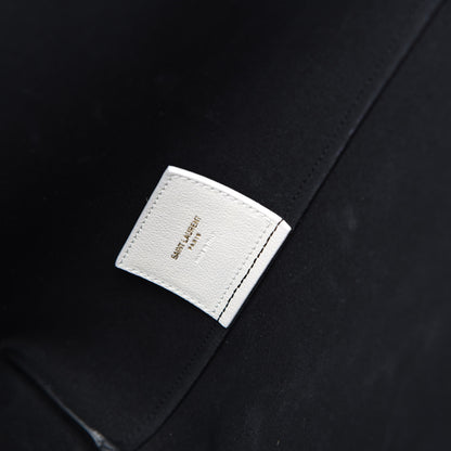 Saint Laurent Calfskin Large Shopping Tote Porcellana 7 of 14
