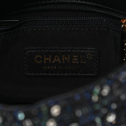 Chanel Tweed Mini Pearl Handle Flap Black Ecru 6 of 10