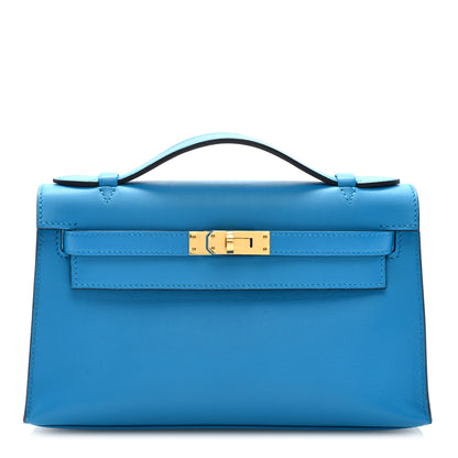 Hermes Swift Kelly Pochette Clutch Bleu Frida 1 of 9
