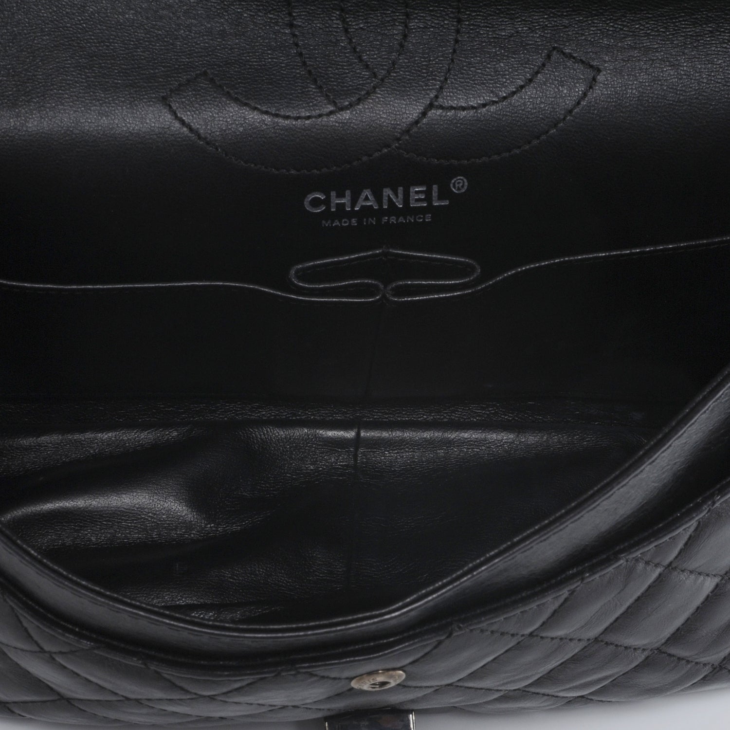 Chanel Calfskin 2.55 Reissue 226 Flap Metallic Black 8 of 8