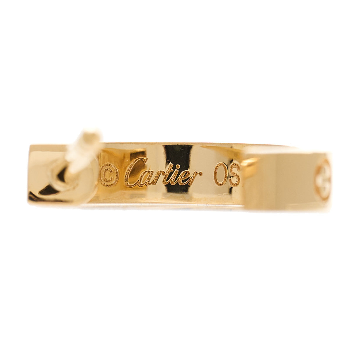18K Yellow Gold Small LOVE Hoop Earrings